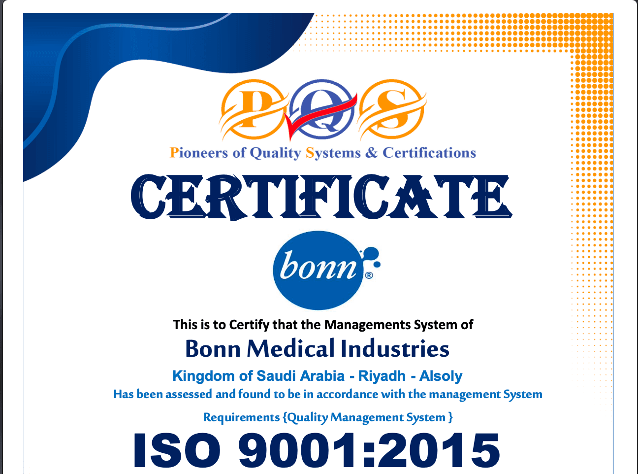 ISO 9001 Certification